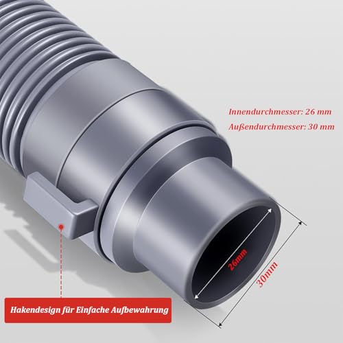 Beiyan 5M Zusammenklappbares Abwasserschlauch Wohnwagen mit Verstellbarem Adapter, Ablaufschlauch Waschmaschine für Wohnmobil, Anhänger und Wohnmobil Anhänger, auslaufsicher, platzsparendes Design