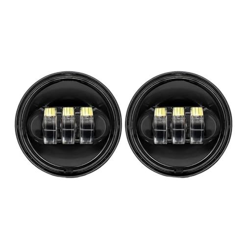 Faros LED auxiliares 4.5" para moto Classic FLHR luces antiniebla impermeables sin halo
