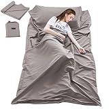 Sleeping Bag Liner Travel and Camping Sheet Lightweight Compact Sleep Bag Sack Picnic (82.7 X 63 Inc