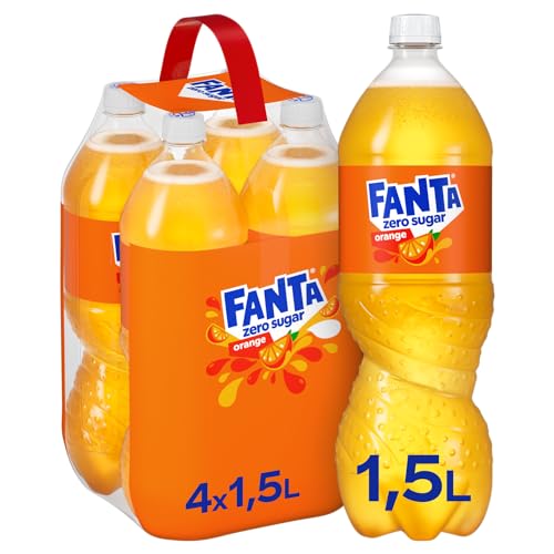 Fanta zero Orange Einweg, 4er Pack (4 x 1.5 l)