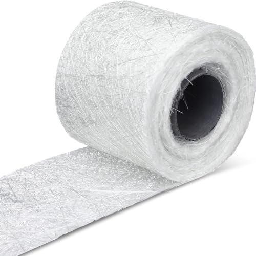 1.5 oz Fiberglass Chopped Strand Mat 15 Yards White Lightweight, 4"