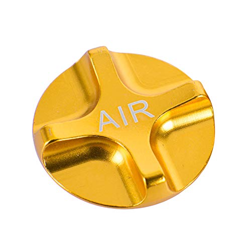 Fransande Bike Gas Shcrader American Tapones de válvula de suspensión para bicicleta, partes de horquilla delantera para bicicleta de carretera, color dorado Cover