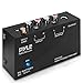 Pyle Phono Turntable Preamp - Mini Electronic Audio Stereo Phonograph Preamplifier with 9V Battery Compartment, Separate DC 12V Power Adapter, RCA Input, RCA Output & Low Noise Operation (PP555) BLACK