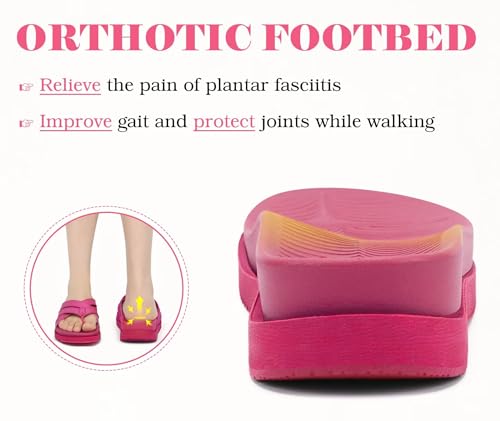 Image of KuaiLu Womens Dressy Orthotic Flip Flops Trendy Comfortable Cushion Recovery Walking Criss Cross Thong Sandals Lightweight Yoga Foam Summer Slides with Plantar Fasciitis Arch Support