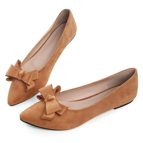 Image of SAILING LU Women's Bow-Knot Pointed Toe Ballet Flats