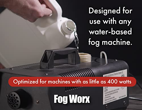 Fogworx Fog Juice - 1 Gallon Of Organic Fog Fluid (128 Oz) - Medium Density, High Output, Long Lasting Fog Machine Fluid For 400 Watt To 1500 Watt Machines #TOP2