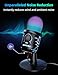 MRSDY Gaming Microphone, USB Computer Microphone for PC, Mac, PS4/5, Condenser Podcast Mic for Studio Recording, YouTube, Streaming, with Headphone Jack, Led Light, Mute, Gain, Noise Cancellation