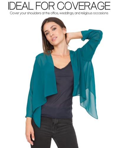 likemary Bolero Shrugs for Women - Bolero Jackets & Shrug Cardigans for Dresses - Elegant Sheer Cover Ups for Day & Evening4