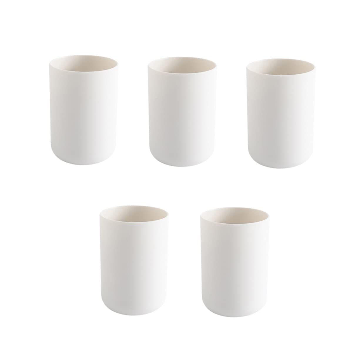 HOLIDYOYO Couples Toothbrush Cup Set 5pcs Solid Tooth Cup Reusable Bathroom Tumbler Tooth Brushing Accessories