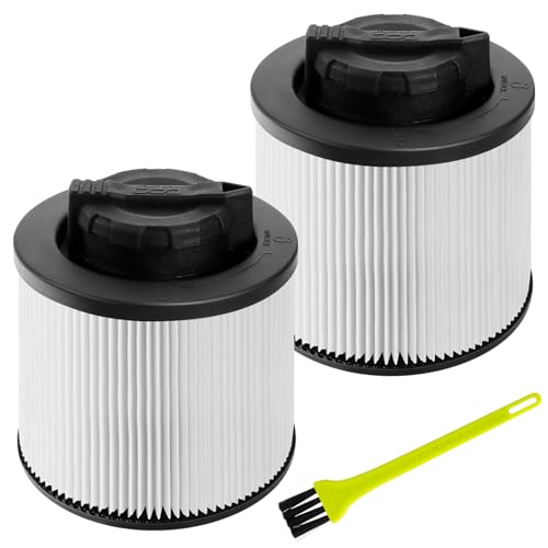 Image of 2 Pack DXVC4001 Cartridge Filter Replacement Fit for 4-5 Gallon Wet /Dry Vacuum Cleaners DXV04T, DXV05P, DXV05S, DXV06G, DXV08SA, DXV08S,DXV08SL, Washable and Reusable