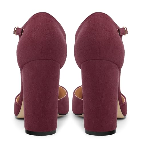 Women's High Heel Pumps, Simple Classic T-Strap Pointed Toe Dress Shoes,Party Dress Sandals3.94