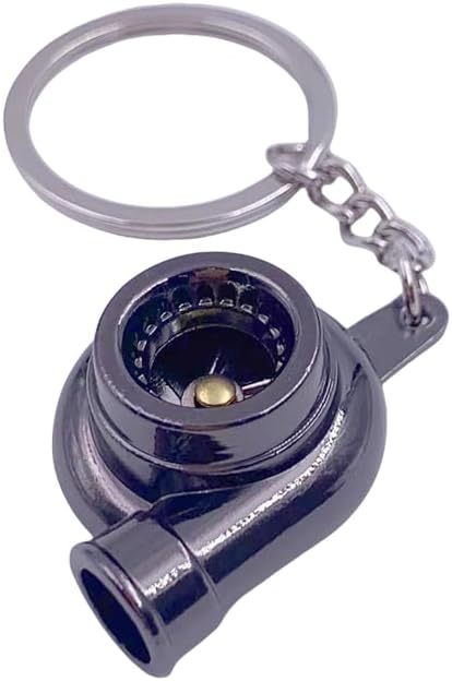 Auto Parts Metal Key Chain Set Spinning Turbo Keychain, Six Speed Manual Gearbox Keychain