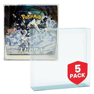 EVORETRO Display Case Storage Protector for Pokemon Japanese Booster Box – 5-Pack 0.5 mm Thick Plastic Display Case for Collectible Gaming Card Storage and Organization. Elevate Your Collection.
