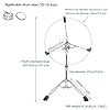 aleawol 10-15 Inch Snare Drum Stand, Double Braced Tripod Snare Stand Adjustable Height 16-22 Inch, Foldable Drum Pad Stand for Practice and Stage Performance #2