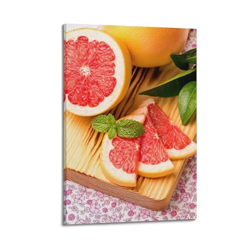 Affiche fruits pamplemousse pour sublimer une chambre à coucher design