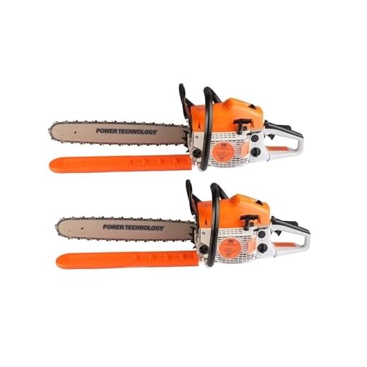 GrecoShop Doppia/2 pezzi Motosega per Potatura a Scoppio 52cc (51,7cc) Professionale con Motore 2 Tempi e Lama da 50cm - Super Offerta Limitata!!!