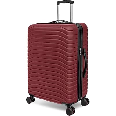 Everest Expandable Hardsided Spinner (Wine, 24-Inch Checked Medium)
