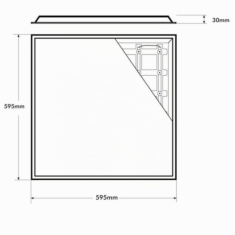 Pack x8 Panel LED 60x60 cm 40W, 8 unidades para Falso Techo, Driver Philips CertaDrive, UGR19, Paneles de Gran Luminosidad 4380 lúmenes, Marco Blanco, Driver Incluido (Luz Blanca - 5700K)