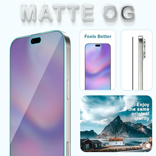 Image of ArmourPro Anti Glare Matte Tempered Glass for iPhone 17 Pro Max - Anti Fingerprint Screen Protector, 9H Scratch Resistant, Smooth Touch, Edge-to-Edge Full Coverage