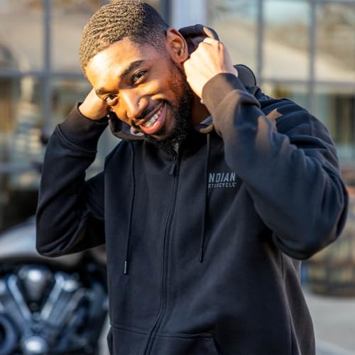 Indian Motorcycle Men's Embroidered Hoodie, Black4