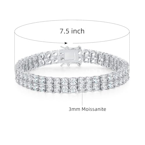 Moissanite bracelet, luxurious and high-end, 18K white gold tennis bracelet, fashionable accessory, eternal diamond gift for women2