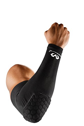 McDavid Sports and Medical Products, Hex, Sports Compression Sleeve with Elbow Pad for Baseball, Football, Basketball, Golf, Elbow Support for Lymphedema, Arthritis with UV Protection, Mangas