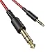 OneOdio 6.35mm to 3.5mm 6.6-9.8FT Stereo Adapter Cable Compatible with AMPs, Electronic Keyboards, Mixers, Guitars and Pro10/Pro30/Pro50 Headphones of OneOdio-Red
