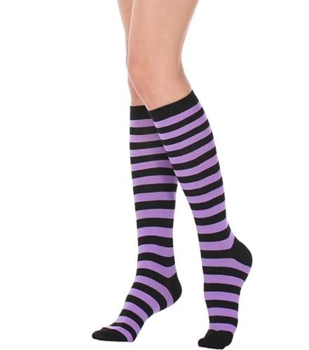Image of Striped Knee High Socks for Women Outdoor Sport Athletic Stripe Casual Tube Socks