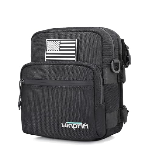 Motorcycle Handlebar Bag - 1680D Waterproof Tool Storage Bag with Flag Patch,...