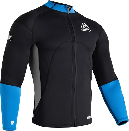 CRESSI Guardian Jacket Chaqueta de Neopreno de 2 mm, Men's, Negro/Azul, L/4