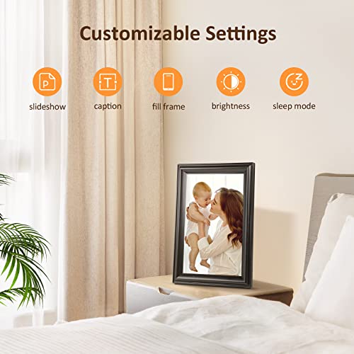 WiFi Digital Picture Frame 10.1 Inch, 1080P IPS Touch Screen Digital Photo Frame with 16GB Memory, Auto-Rotate, Wall Mountable, Instantly Send Photos or Videos from Anywhere via Frameo App - Image 6