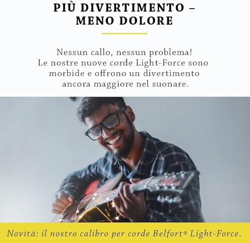 Belfort® Set Di Corde Per Chitarra Acustica (011) - Muta Di 6 Corde - Inclusi 4 Plettri + Corda Mi Extra - Accessori Per Chitarra Acustica (Acoustic Guitar Strings) - 4