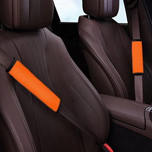 Printpub Solid Color Car Seat Belt Cover Soft Orange Seat Belt Shoulder Pad For A More Comfortable Driving, Compatible Car Suv Pickup Truck #TOP1