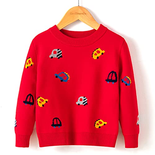 Toddler Kids Cute Car Knit Sweater Boys Girls Cartoo𝐧 Crewneck Long Sleeve Warm Knit Pullover Fall Winter4