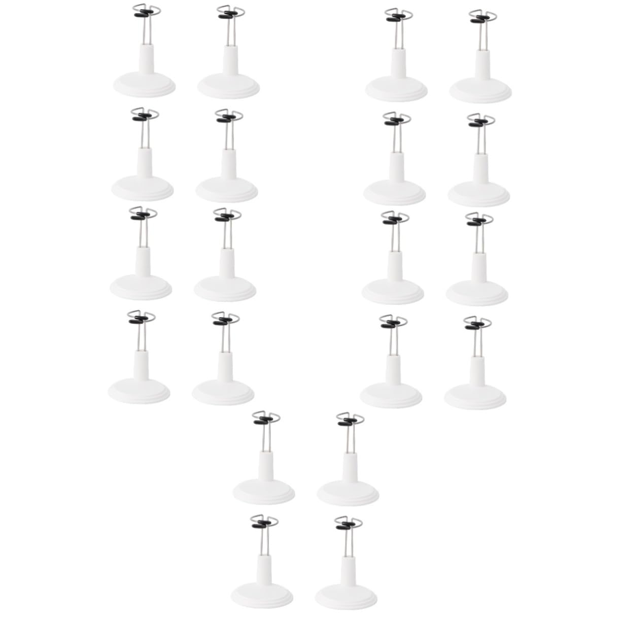 WHAMVOX 5sets Doll Display Stand Crochet Figurine Stands for Baby Dolls Action Figures Toys Stable Adjustable Support for Home Showcase 4pcs*5