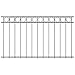Produktbild Festnight- Zaunelement Gartenzaun 1,96 x 1,2 m Metallzaun Gitterzaun Schmuckzaun Zaun Stahl Schwarz