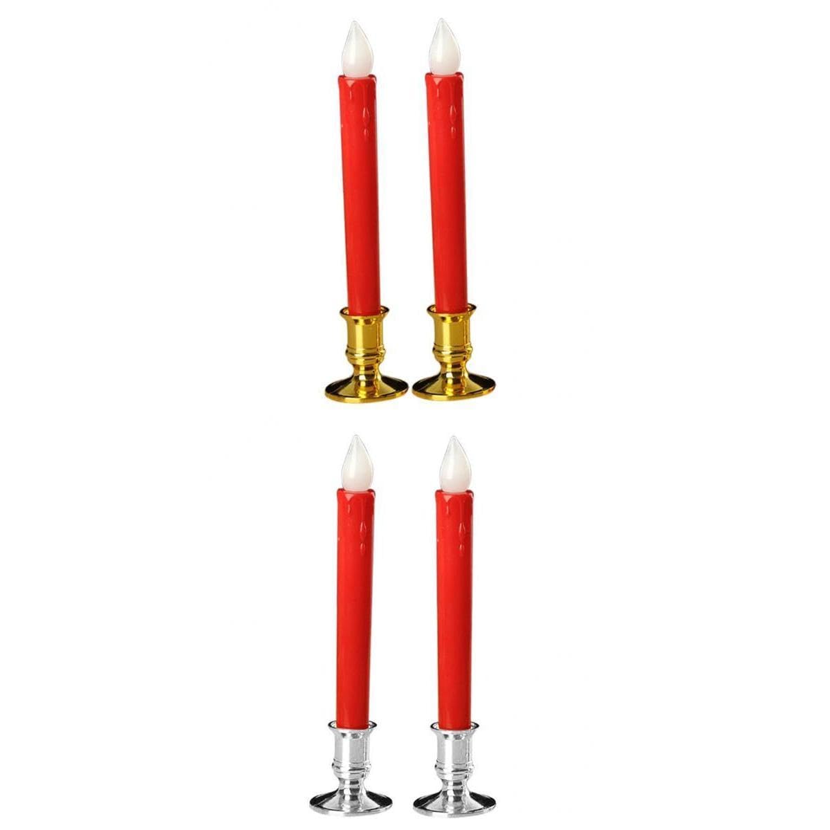 Flameless Flickering LED Pillars Candle Tea Light with Base Style B-image-31