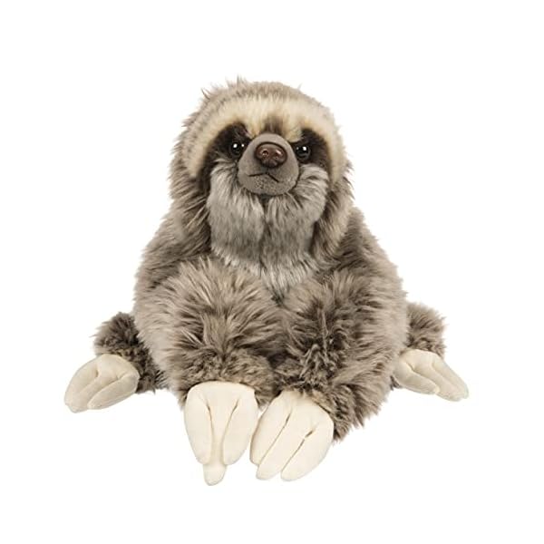 Uni-Toys - Faultier liegend, mit Klettverschluss - 35 cm (Länge) – Plüsch-Wildtier - Plüschtier, Kuscheltier – Bild 3