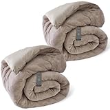 【2個セット】アイリスプラザ 掛け布団 シンサレート 高保温・断熱性 洗えて清潔 シングル グレージュ