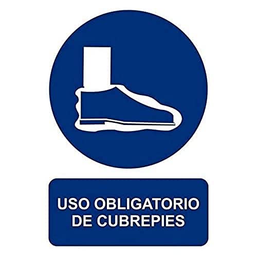 Normaluz Rd20041 - Señal Uso Obligatorio De Cubrepies Pvc Glasspack 0,7Mm 21X30 Cm