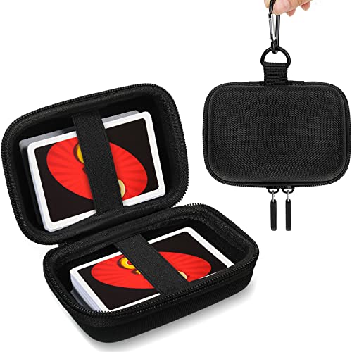 Sanwuta Playing Card Case Eva Hard Travel Carrying Case For Classic Card Game Playing Card Box (Not Including Cards), Black, 4.33 X 2.91 X 1.81 Inches (2 Pcs) #TOP7