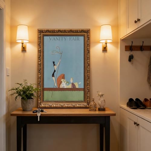 Impression sur toile pour habiller un mur vide avec cadre suspendu vintage