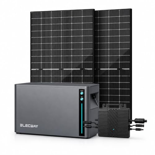 SAKETE Balkonkraftwerk 1000W mit Speicher, Solaranlage Komplettset mit 2 x 500W Full Black...