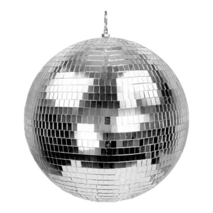 Party Pro 3330920, Boule à facettes 20cm à Suspendre, Argent
