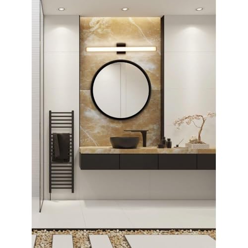 Image of Maxim Lighting Rail 24 inch Bath Vanity Light | Black Aluminum Finish | Transitional Indoor Light Fixture | Ideal for Bathrooms & Powder Rooms | Dimmable Damp Rated | Home Decor Light Fixture | 52102BK