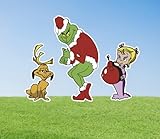 Stealing Christmas Lights Yard Card Sign Who Ville 3ft Tall Left Facing + Cindy Lou + Max Who Ville