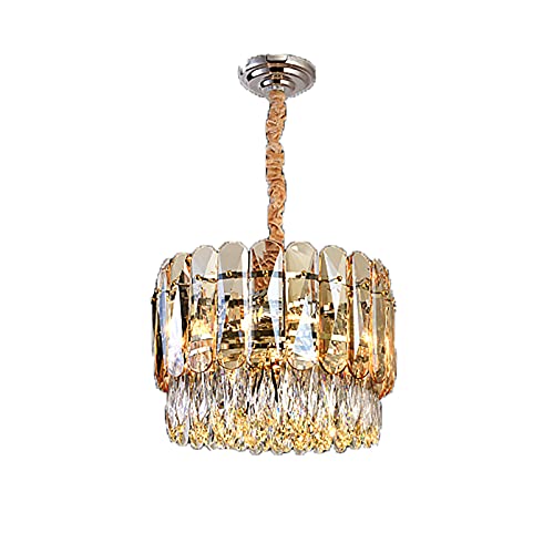 Lustres en cristal modernes et plafonnier de luxe doré K9