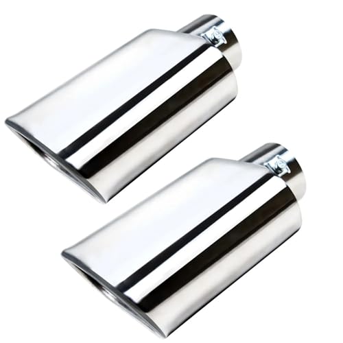 Silenciador trasero de acero cromado inoxidable con punta rectangular de alta resistencia