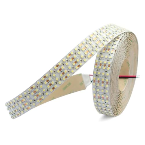 Quad Row LED Strip Lights - 24VDC 3528SMD 146LEDs/Ft High CRI 95 - Brightest Flexible LED Tape Lights - 1,170 Lumens/Ft - 2400 LEDs 16.4Ft Per Roll for Photographic Lighting(White 6000K)