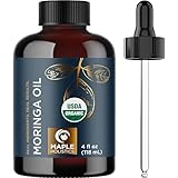 Organic Moringa Oil for Hair and Skin - Cold Pressed Virgin...